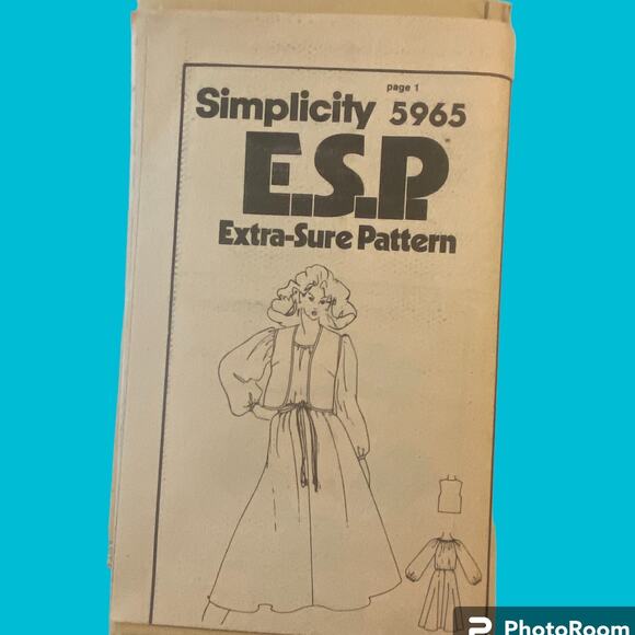 Simplicity 5965 Pattern Dress Vest Miss 8-12 Uncut Vintage Reversible Pullover - Picture 2 of 7